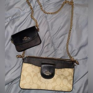 Coach Crossbody Chain Bag w/ Coinpurse